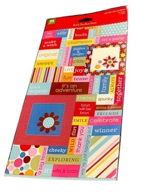 Making Memories chipboard words  die cut 55 stickers